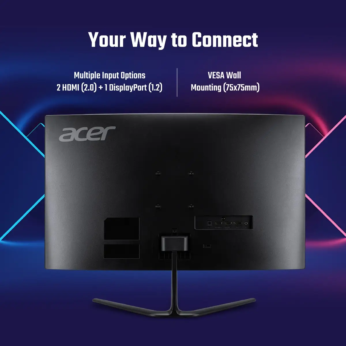 Acer Nitro ED270 R S3 27" Curved Gaming LCD Monitor AMD+DP/HDMI/Black - Image 9