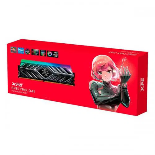 ADATA XPG Spectrix AX4U32008G16A-ST41 D41 RGB Series 8GB DDR4 3200MHz Desktop Ram (Grey) - Image 3