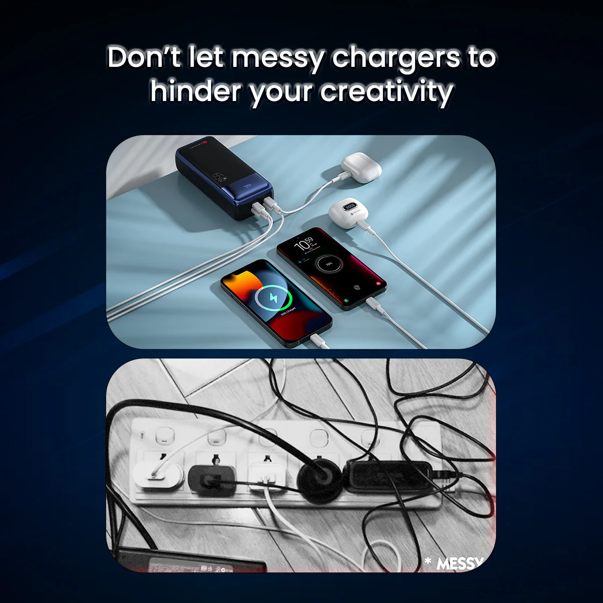 PORTRONICS Ampbox 10K 27 K Powerbank Laptop Charging | 27000mAh capacity | LED Battery Display | Safe & Smart Charging - Image 13