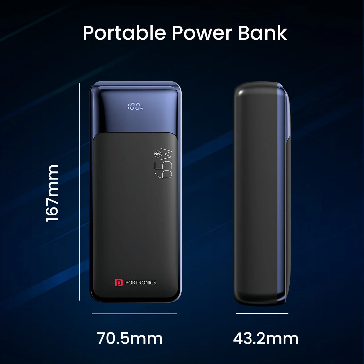 PORTRONICS Ampbox 10K 27 K Powerbank Laptop Charging | 27000mAh capacity | LED Battery Display | Safe & Smart Charging - Image 29