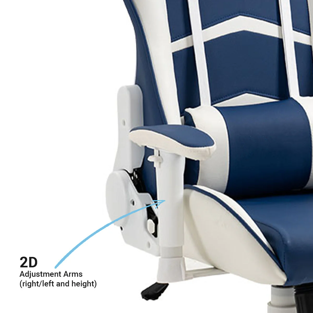 Ant Esports 9077 Adjustable Ergonomic Gaming Chair (White & Blue) - Image 6