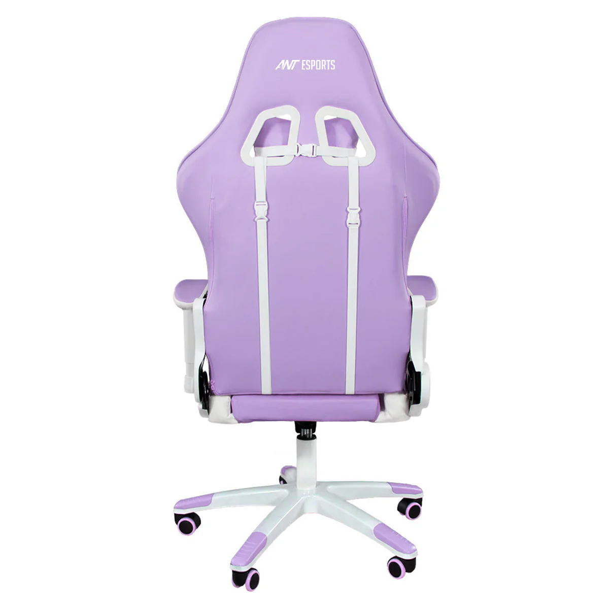 Ant Esports 9077 Adjustable Ergonomic Gaming Chair (White & Purple) - Image 3
