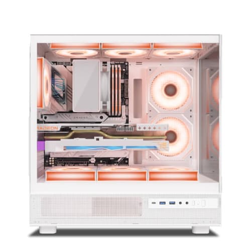 Ant Esports Crystal X6 ARGB ATX Mid Tower Case (White) - Image 3