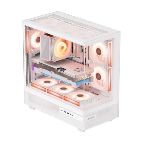 Ant Esports Crystal X6 ARGB ATX Mid Tower Case (White) - Image 4