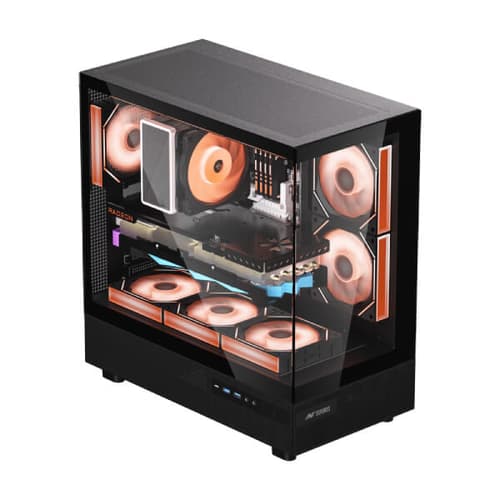 Ant Esports Crystal X6 ARGB  Mid Tower Cabinet (Black) - Image 2