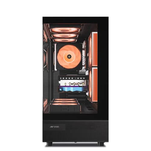 Ant Esports Crystal X6 ARGB  Mid Tower Cabinet (Black) - Image 4