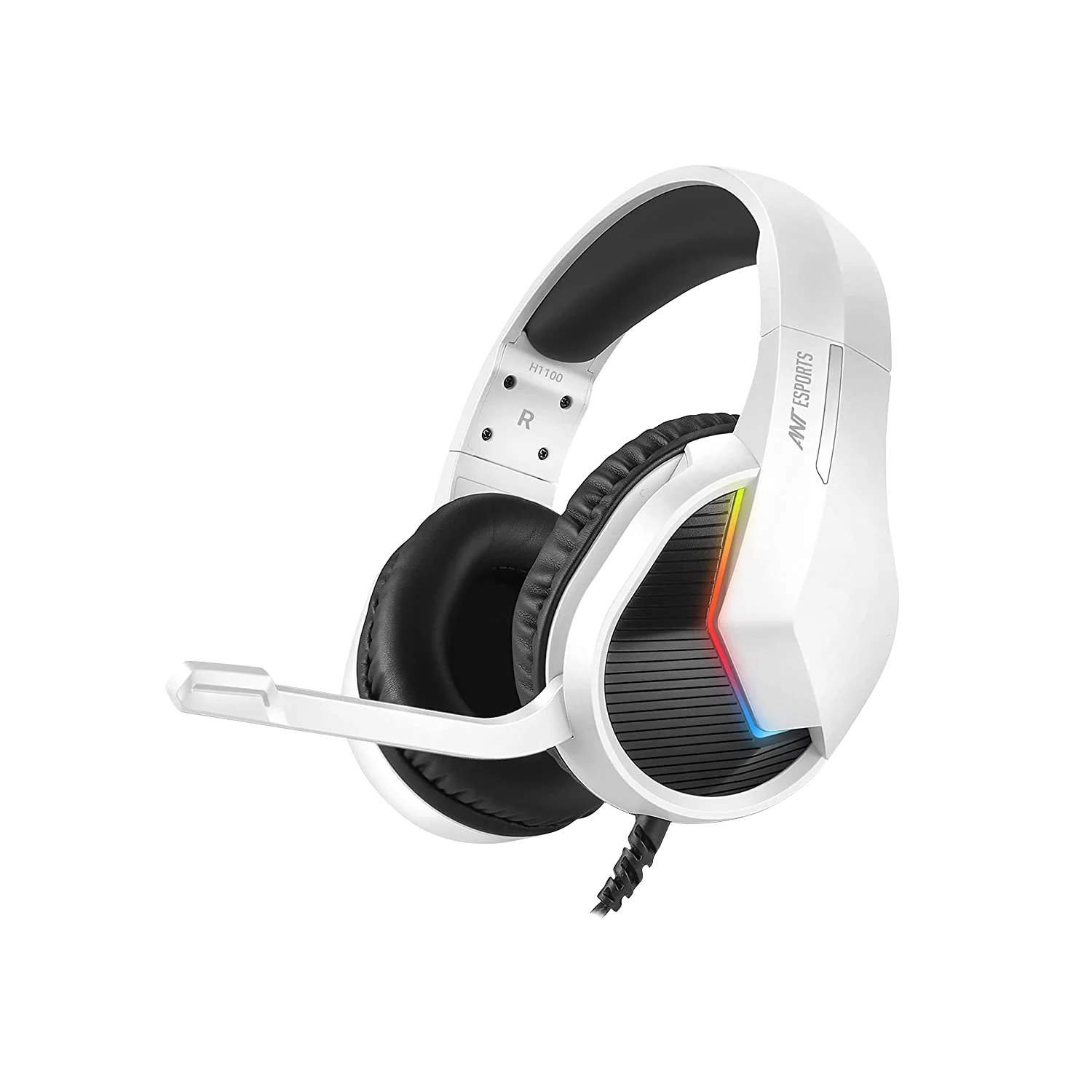 Ant Esports H1100 Pro 50mm RGB Gaming Headset (White)
