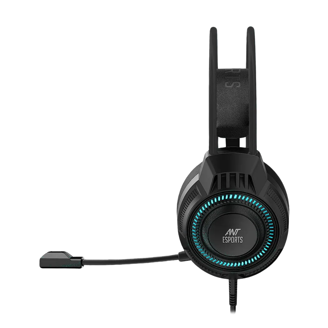 Ant Esports H580 Pro RGB Gaming Headset - Black, 40mm Speaker, Omni Directional Mic, 2M USB + 2X3.5mm Connector