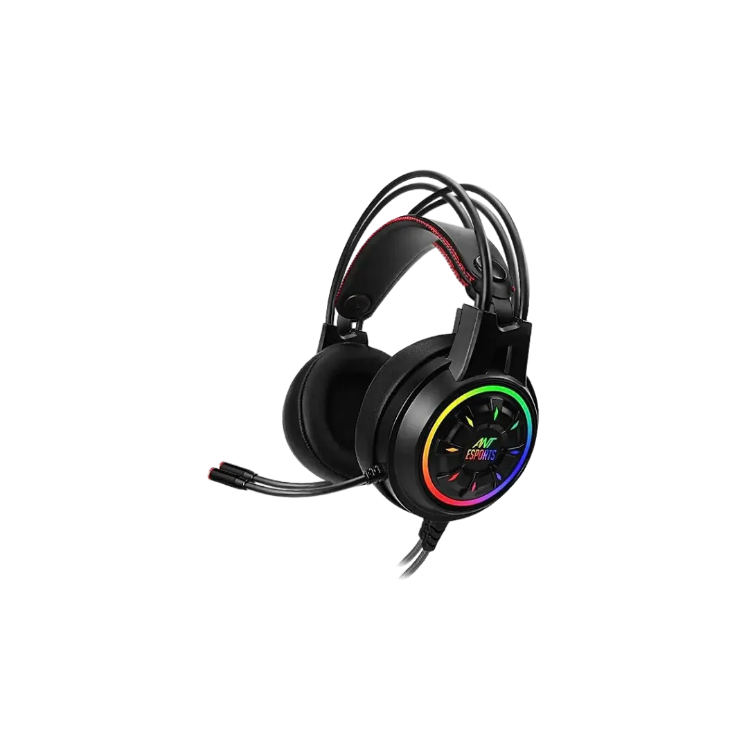 Ant Esports H707 HD RGB 7.1 Virtual Surround Sound Gaming Headset with Noise-Cancellation Microphone