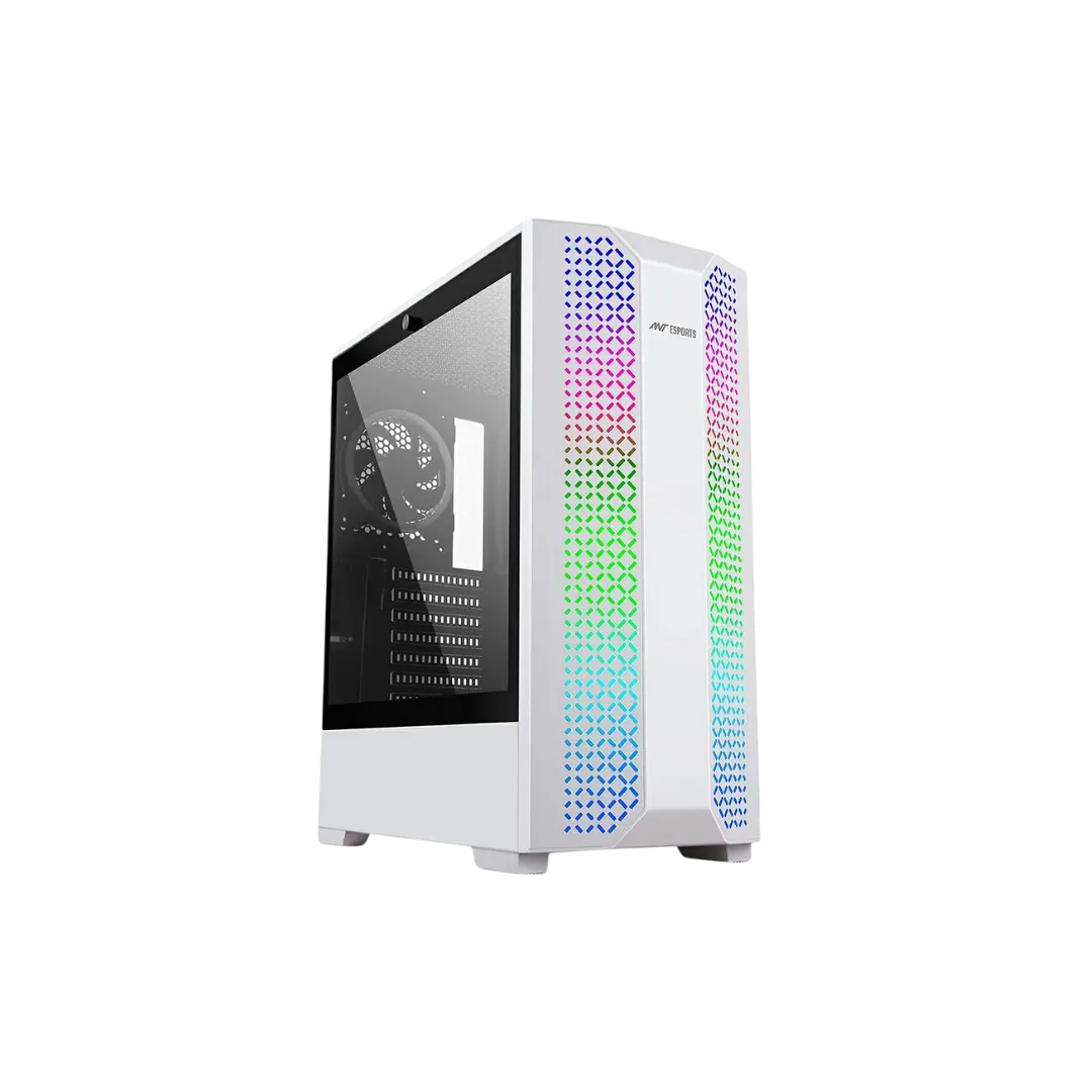 Ant Esports ICE-280TGW ATX Mid Tower with 3 Front Fans