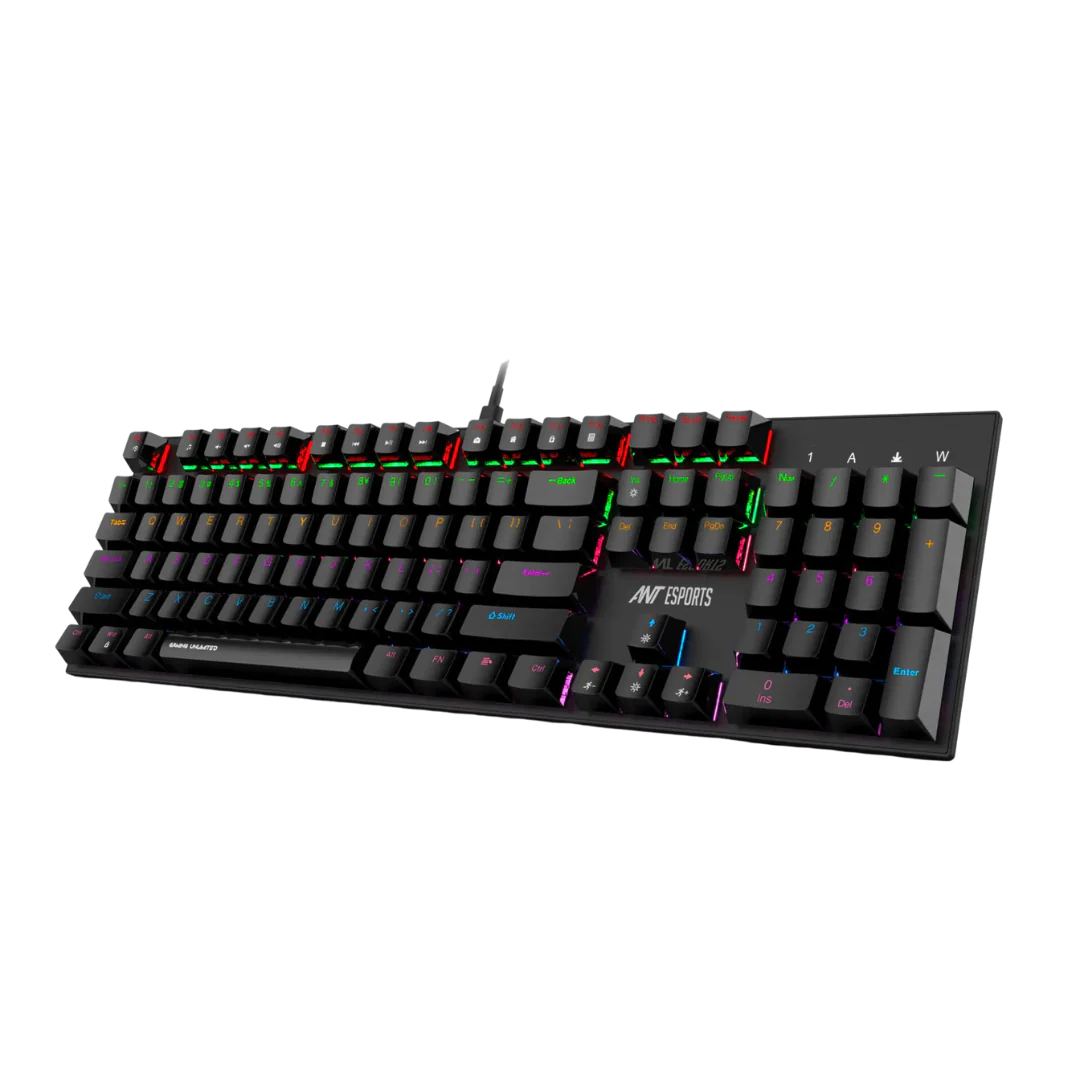 Ant Esports MK3200 Mechanical Gaming Keyboard Black LED 104 Keys Outemu Red Switch 26 Key Anti-Ghosting 1 Year Warranty