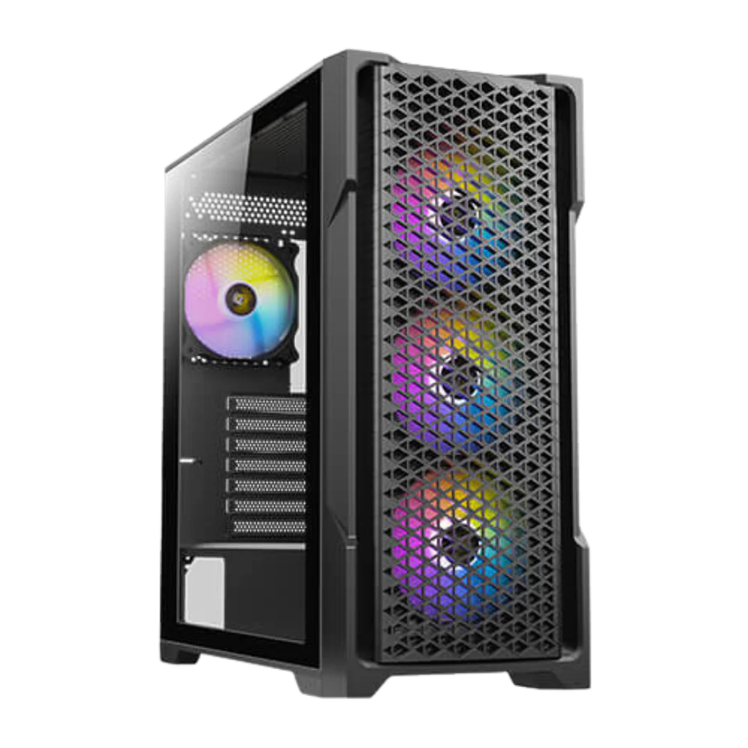 Antec AX90 Gaming Case, Mid Tower, Steel + Plastic, ATX, M-ATX, ITX, 3 x 120mm Front Fan Support, Max GPU Length ? 385mm, 0-761345-10063-2