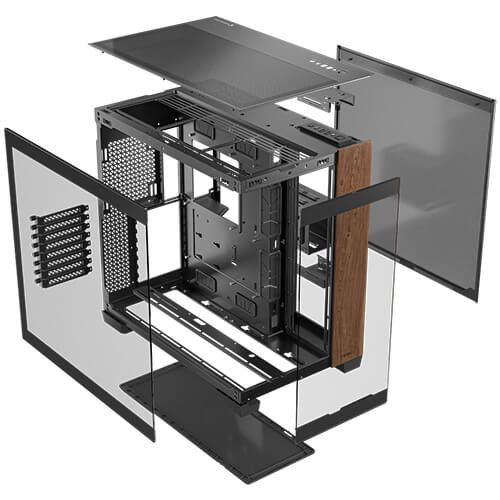 ANTEC C8 Wood Full Tower Gaming Cabinet (Black) - Image 11