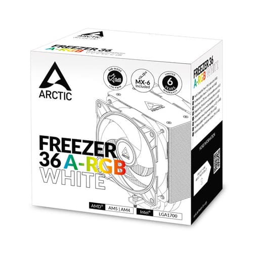 Arctic Freezer 36 ARGB High Performance CPU Air Cooler (White) - Image 5