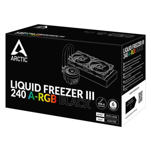Arctic Liquid Freezer III-240 ARGB CPU Liquid Cooler (Black) - Image 6