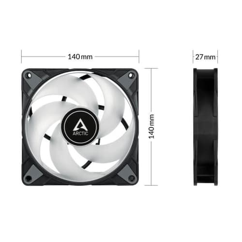 Arctic P14 PWM PST ARGB Black Cabinet Cooling Fan (Single Pack) - Image 4