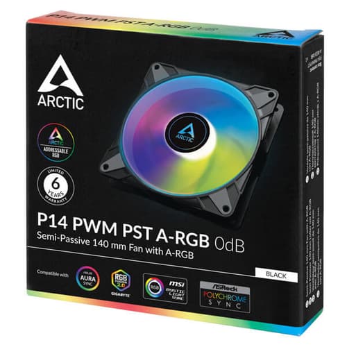 Arctic P14 PWM PST ARGB Black Cabinet Cooling Fan (Single Pack) - Image 5