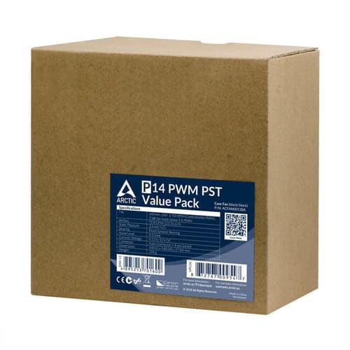 Arctic P14 PWM PST Black Cabinet Cooling Fan (Five Pack) - Image 3