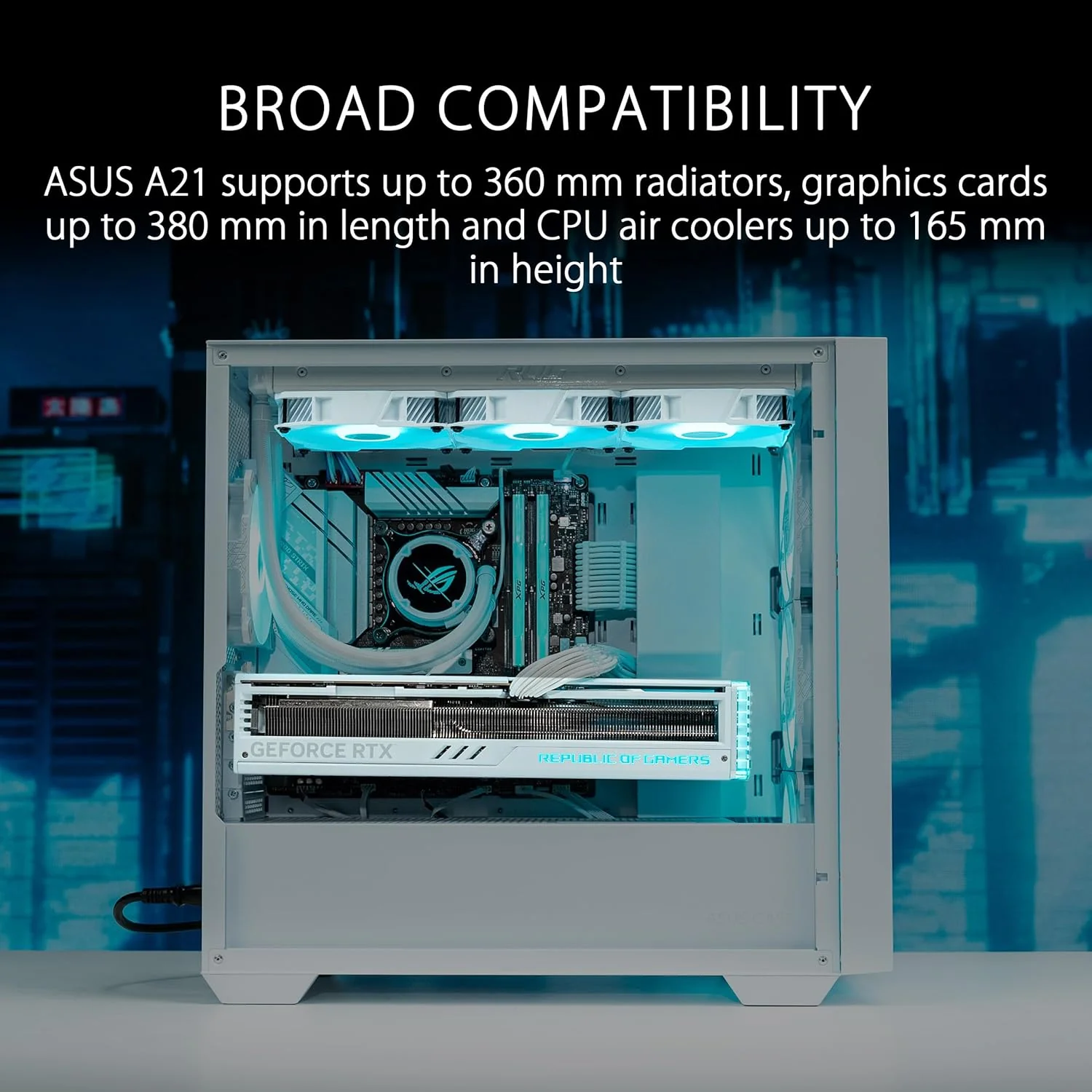 ASUS A21 Micro-ATX Case White Edition - Image 4
