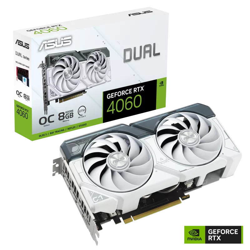 ASUS Dual GeForce RTX4060 White OC Edition 8GB GDDR6 128-Bit Gaming Graphics Card - Image 12