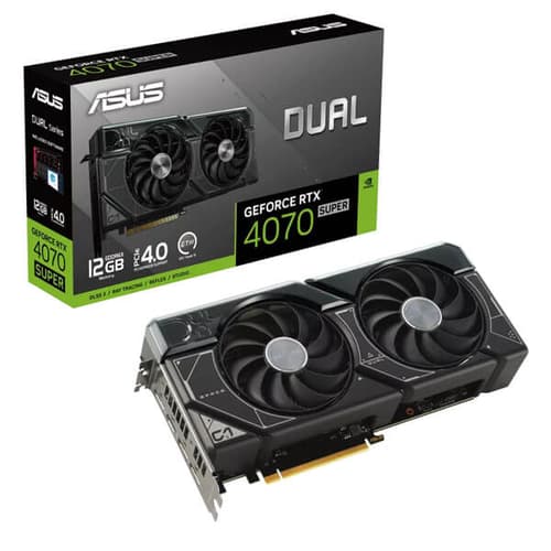 ASUS Dual RTX 4070 Super 12GB GDDR6X 192-Bit Gaming Graphics Card