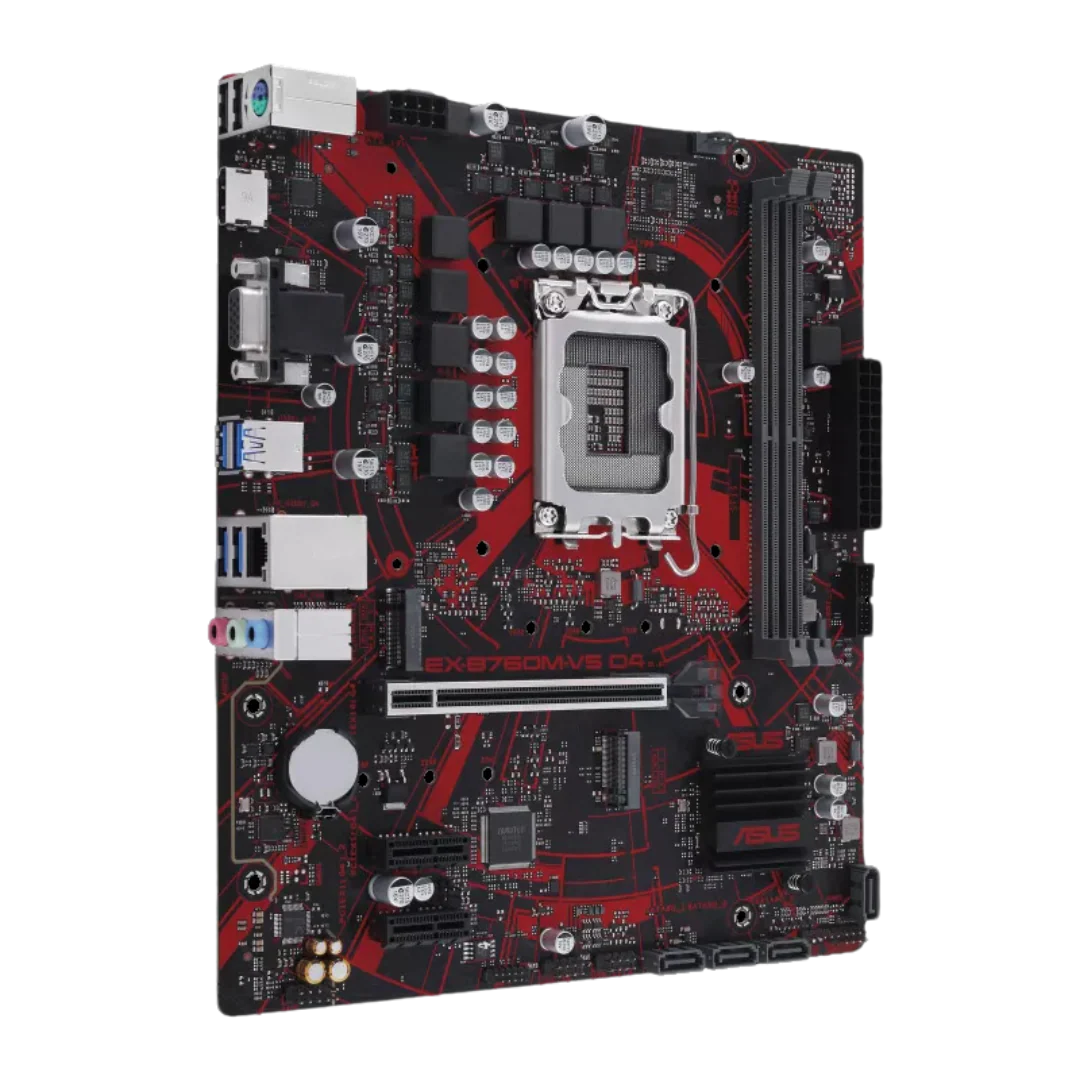 Asus EX-B760M-V5 D4 LGA1700 DDR4 5333(OC) HDMI 2.1 PCIe 4.0 mATX Motherboard