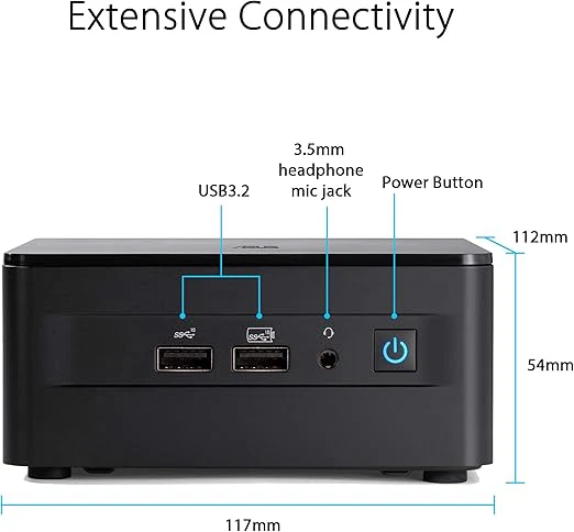 ASUS NUC 12 Pro 2 x SO-DIMM up to 64GB D4/Mini PC with Core i7-1260P (RNUC12WSHI700000I) - Image 2
