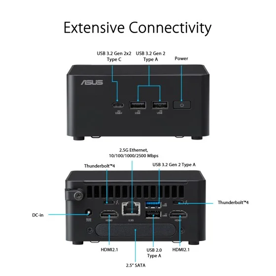 ASUS NUC 14 Pro Kit DDR5/5600 MHz/Ultra i5 125H Mini PC (RNUC14RVHU500000I) - Image 2