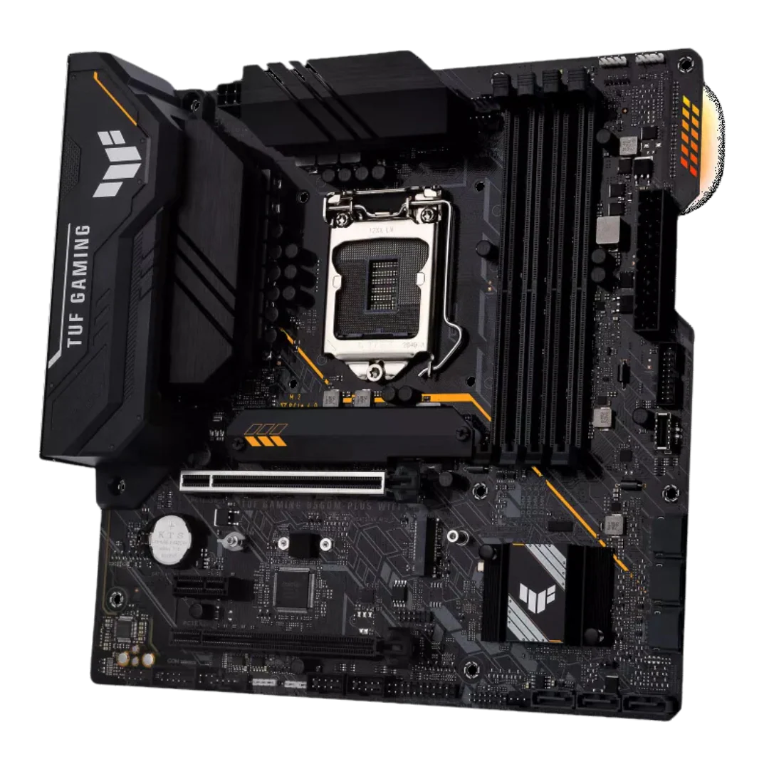 ASUS TUF Gaming B560M-PLUS WiFi Motherboard
Supports 11th Gen Intel Core Processors
Dual Channel DDR4 RAM support
M.2 slots and 6 SATA 6Gb/s ports
2x2 Wi-Fi 6 (802.11 a/b/g/n/ac/ax)
Realtek 2.5Gb Ethernet
USB 3.2 Gen 2 and USB 3.2 Gen 1 ports