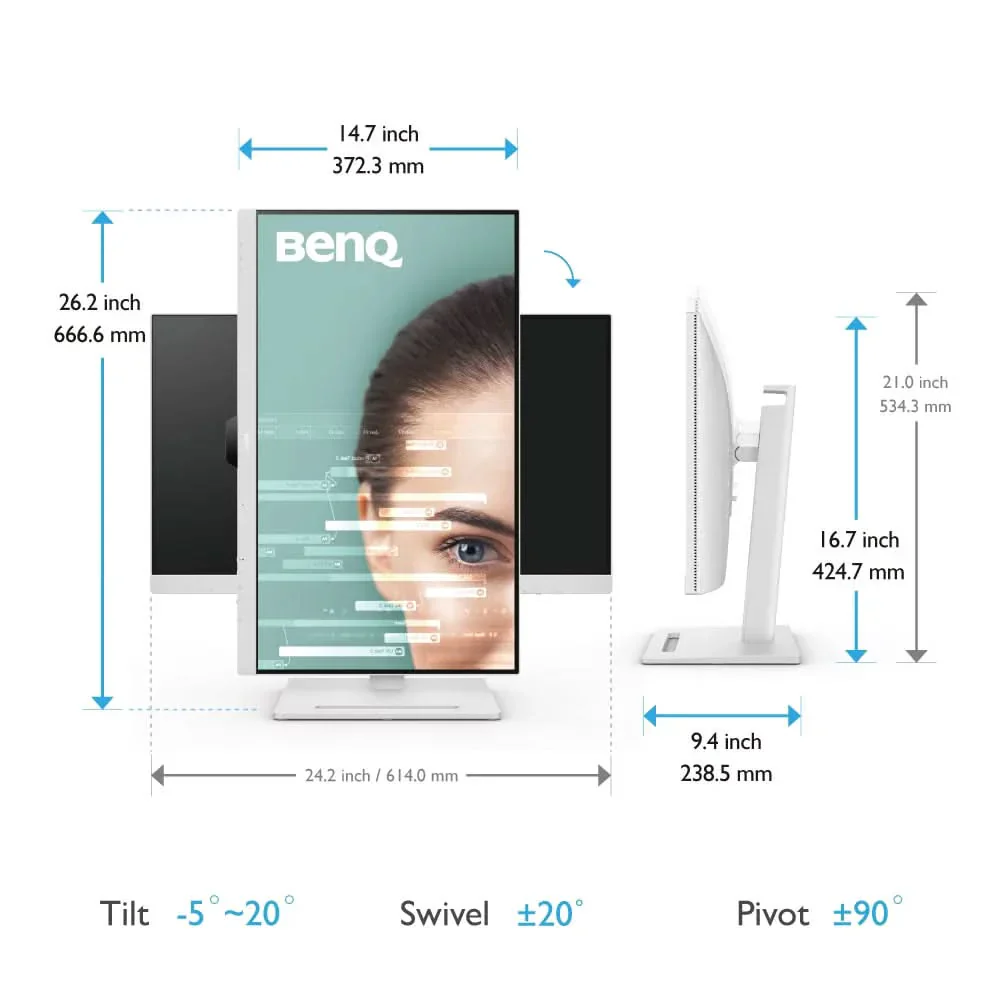 BenQ GW2790QT 27 Inch QHD Eye-Care Monitor with Eye-Safe Technology - Image 2