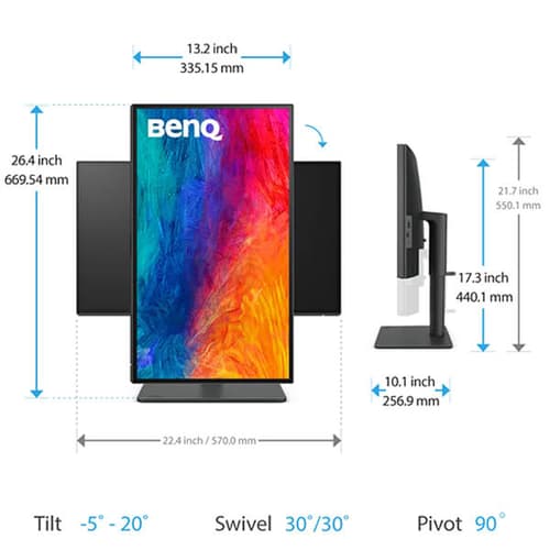 BenQ PD2506Q 25 Inch Graphic Designers Monitor - Image 3
