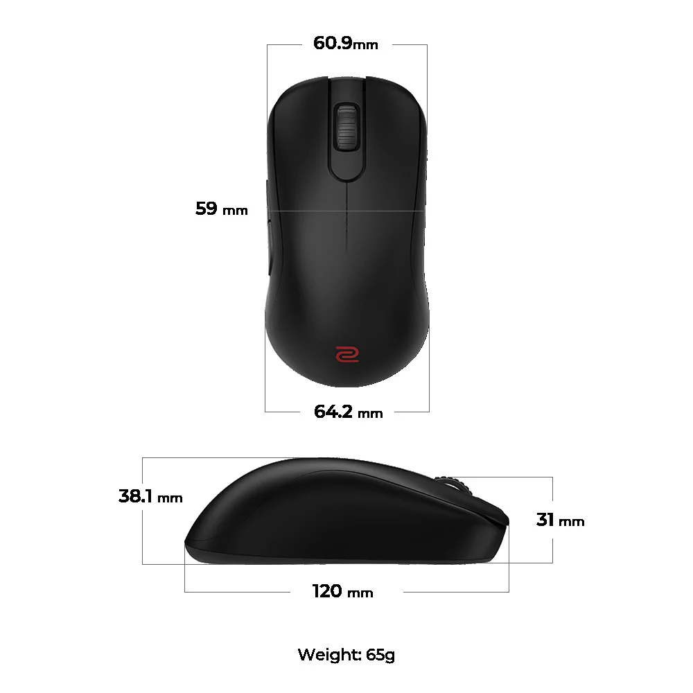 BenQ Zowie S2-DW 4K Wireless Small Size Gaming Mouse - Image 5