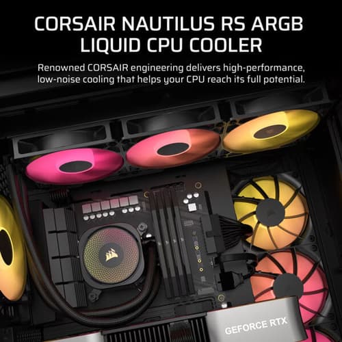 Corsair Nautilus 360 RS ARGB CPU Liquid Cooler (Black) - Image 4