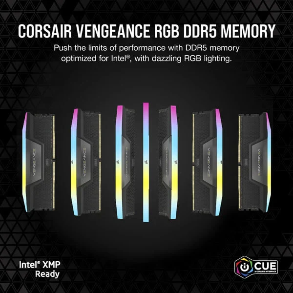 Corsair Vengeance RGB 32GB (16GBx2) DDR5 6000MHz Ram (Black) - Image 4