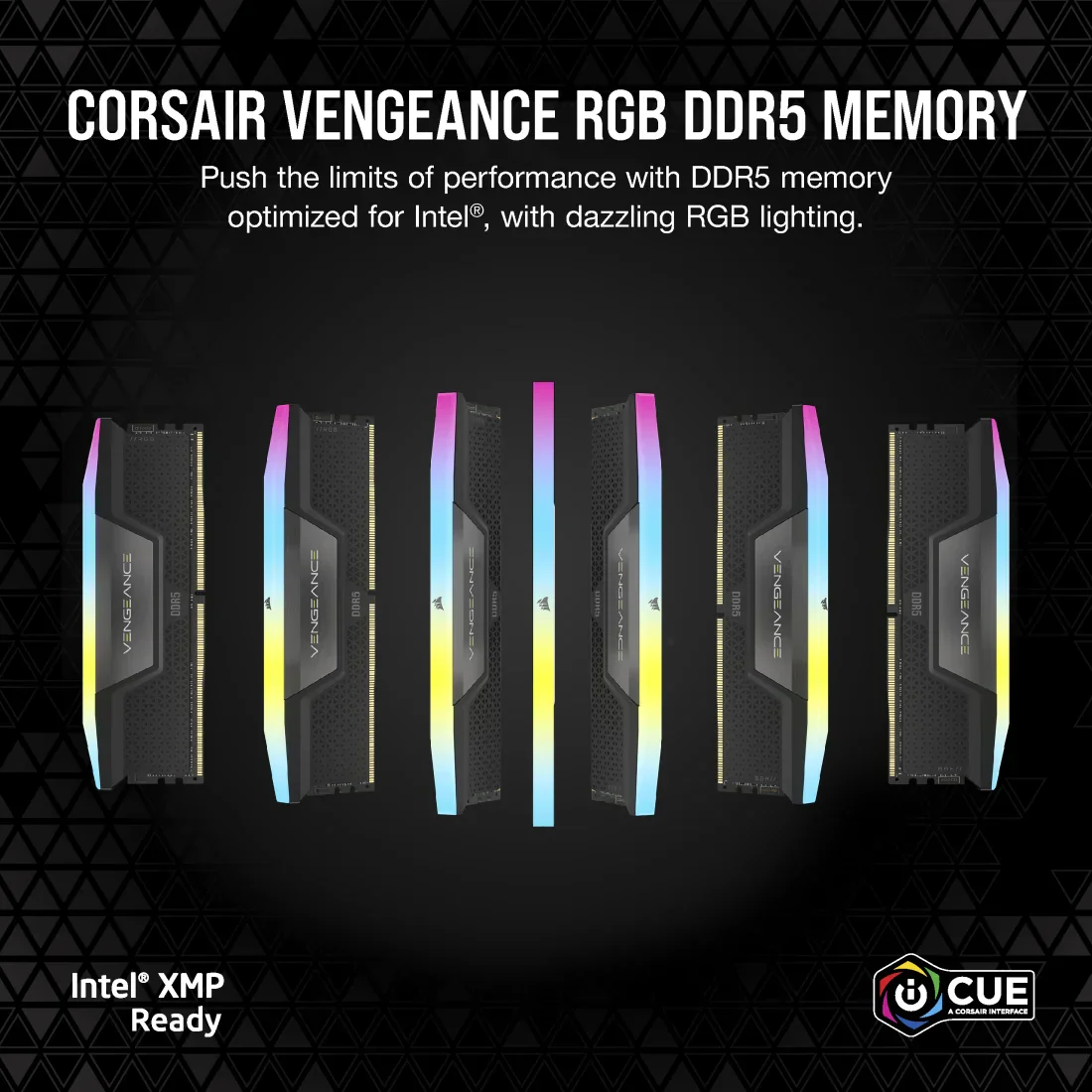 Corsair Vengeance RGB 32GB (16GBx2) DDR5 6000MHz Ram CMH32GX5M2E6000C36 (Black) - Image 3