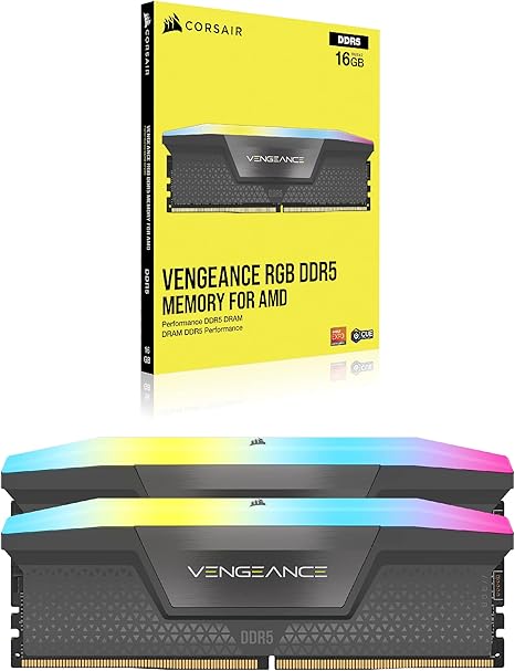 CORSAIR VENGEANCE RGB DDR5 32GB (2x16GB) DDR5 6000MHz CL36 AMD EXPO Intel XMP iCUE Compatible Computer Memory – Gray - Image 8