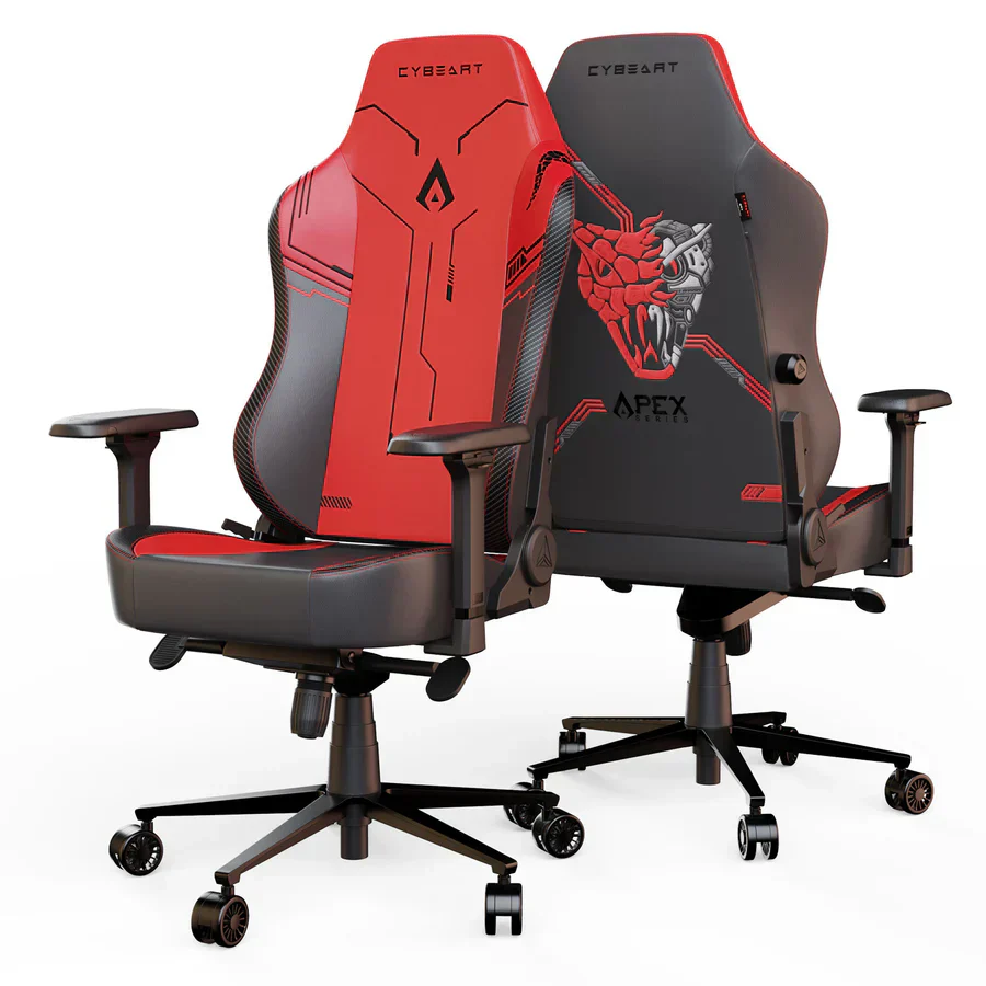 CYBEART Apex Signature Edition (Red) Gaming Office Chair 4D Armrest Inbuilt Lumbar Support Supreme PU Leather, Ergonomic, Recline & Tilt - Image 19