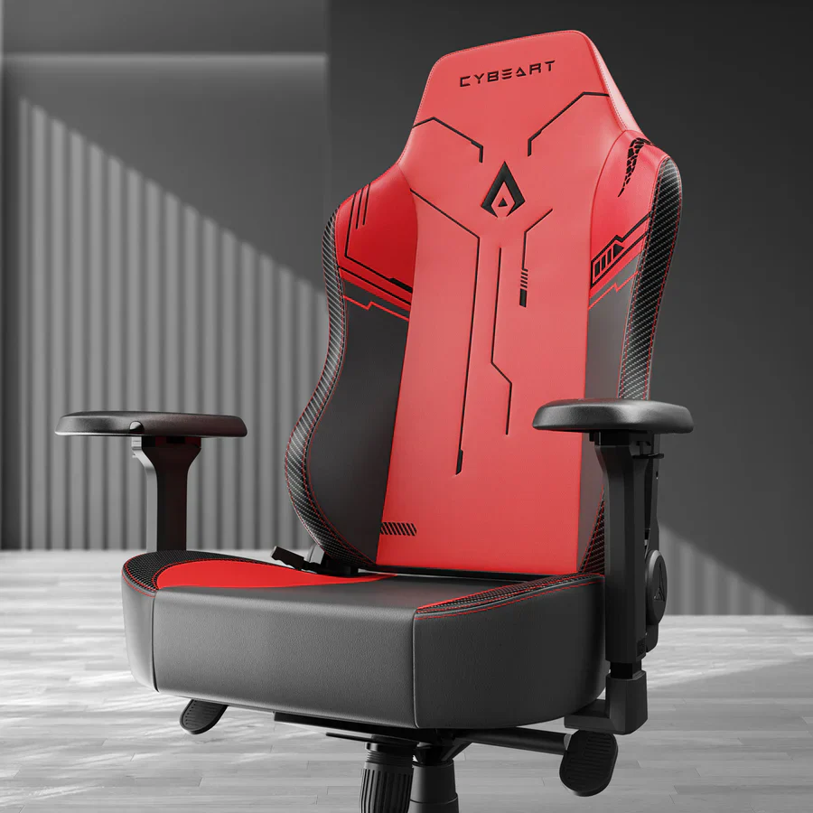 CYBEART Apex Signature Edition (Red) Gaming Office Chair 4D Armrest Inbuilt Lumbar Support Supreme PU Leather, Ergonomic, Recline & Tilt - Image 33