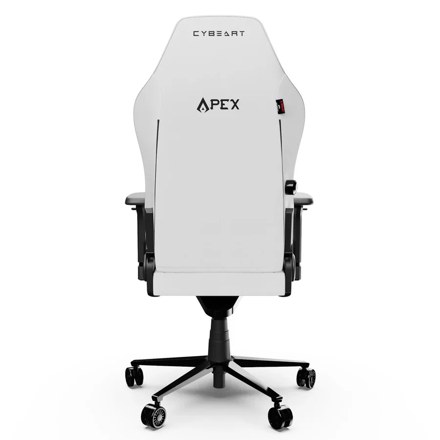 CYBEART Arctic White Gaming Office Chair 4D Armrest Inbuilt Lumbar Support Supreme PU Leather, Ergonomic, Recline & Tilt - Image 3