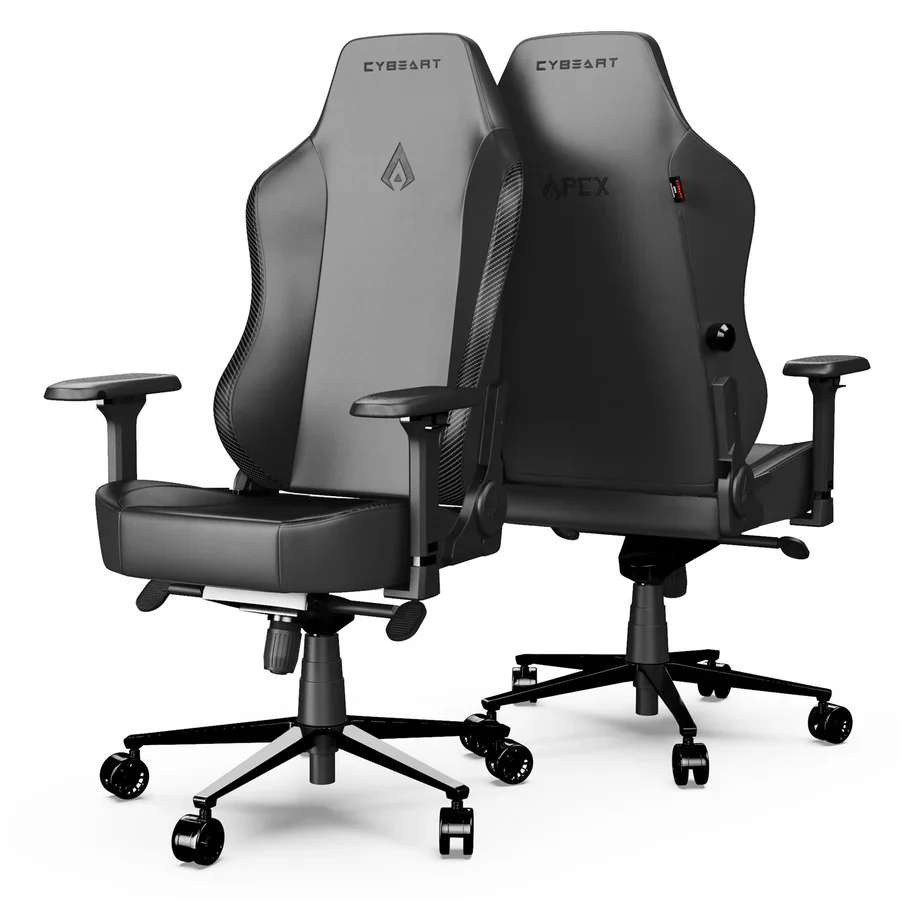 CYBEART Ghost (Black) Gaming Office Chair 4D Armrest Inbuilt Lumbar Support Supreme PU Leather, Ergonomic, Recline & Tilt - Image 4