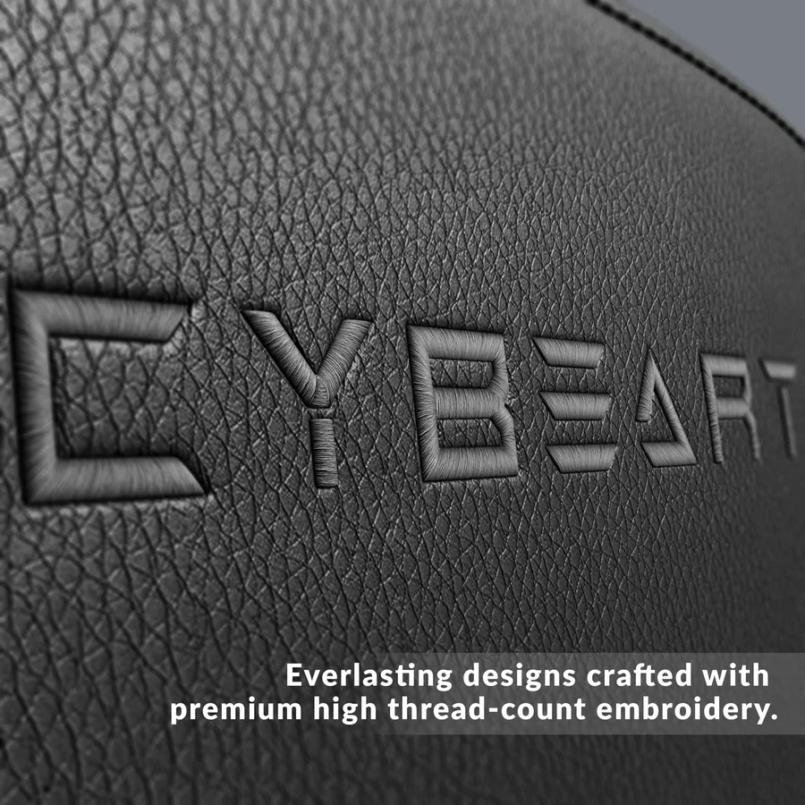 CYBEART Ghost (Black) Gaming Office Chair 4D Armrest Inbuilt Lumbar Support Supreme PU Leather, Ergonomic, Recline & Tilt - Image 9