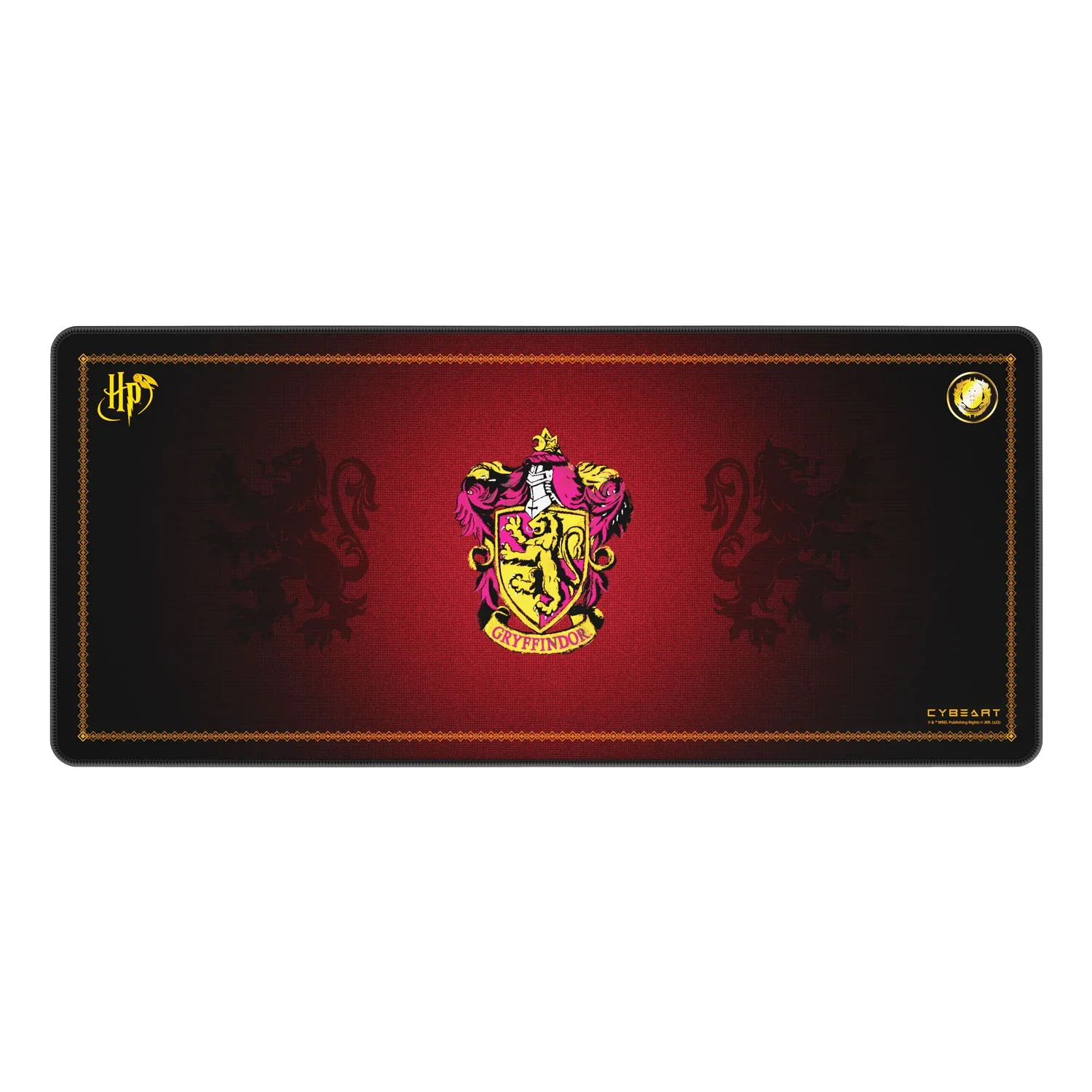 Cybeart Gryffindor Classic Gaming Desk Mat (XXL - 900x400x4mm) Waterproof, Never Slip Base, Stitched Edges, Esports Grade