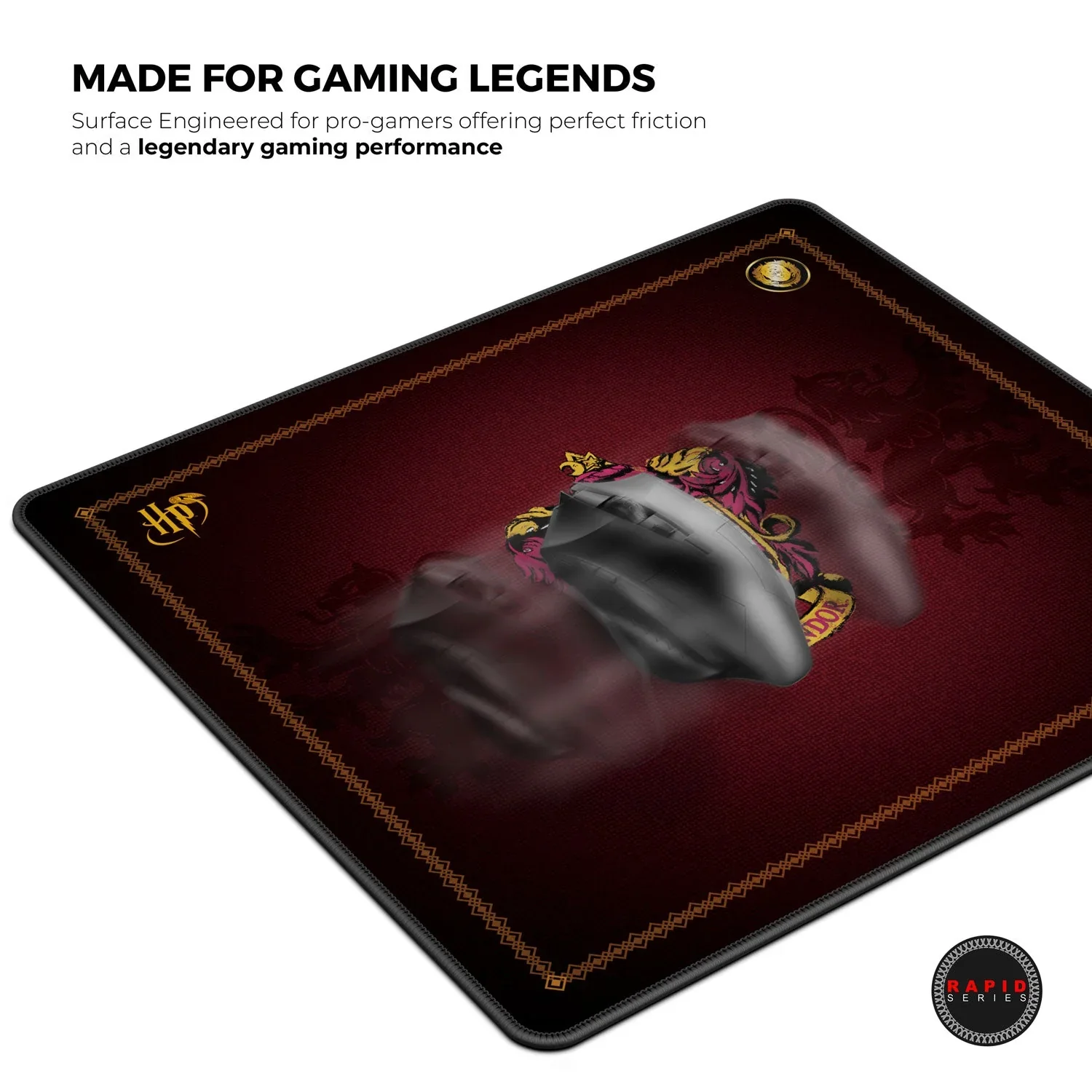 Cybeart Gryffindor Classic Gaming Mouse Pad (Large - 450x400x4mm) Waterproof, Never Slip Base, Stitched Edges, Esports Grade - Image 5