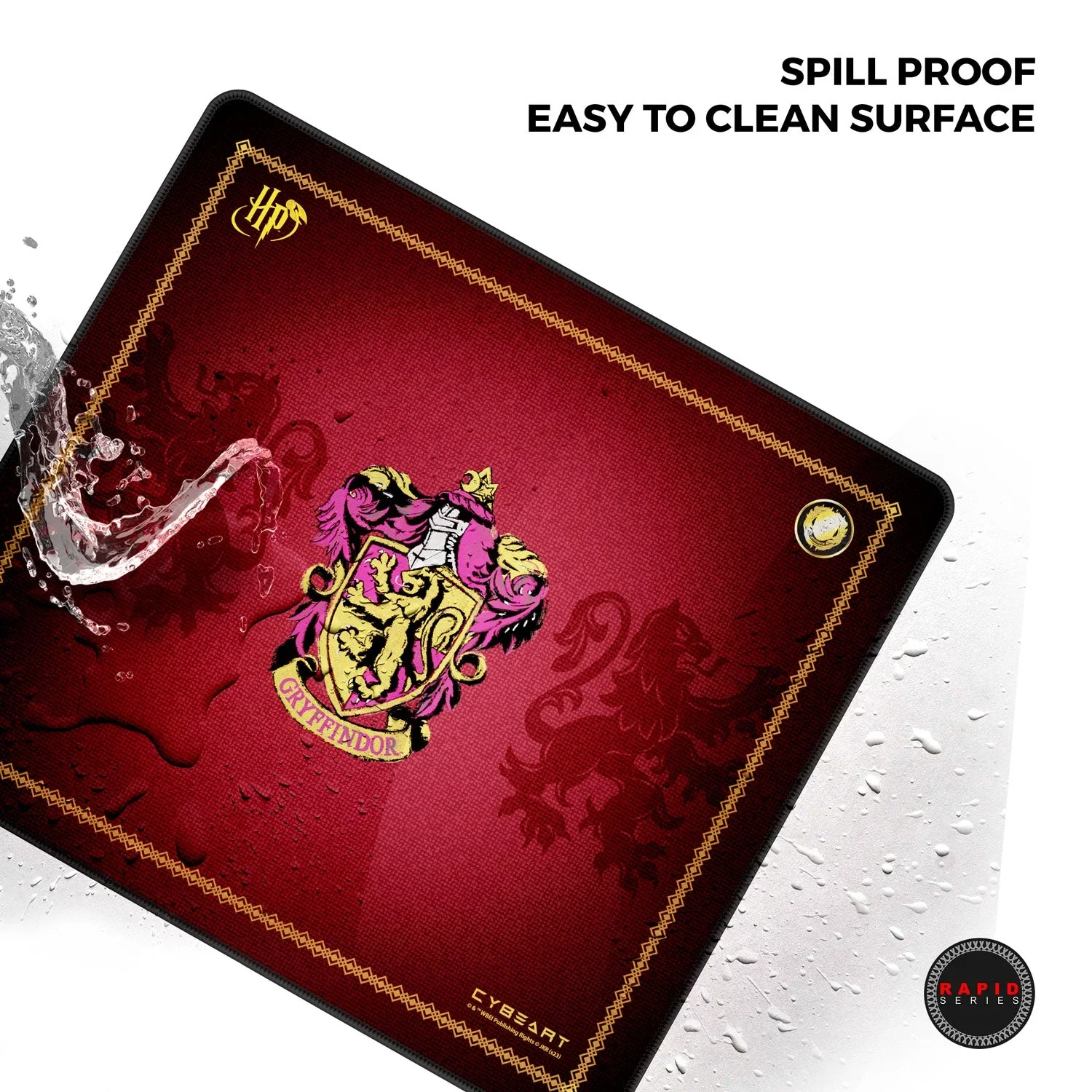 Cybeart Gryffindor Classic Gaming Mouse Pad (Large - 450x400x4mm) Waterproof, Never Slip Base, Stitched Edges, Esports Grade - Image 8