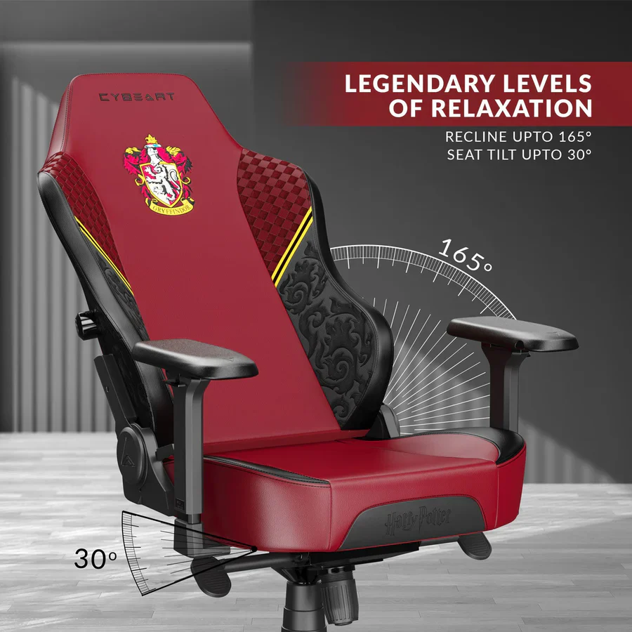 CYBEART Gryffindor Gaming Office Chair - Harry Potter 4D Armrest Inbuilt Lumbar Support Supreme PU Leather, Ergonomic, Recline & Tilt - Image 7