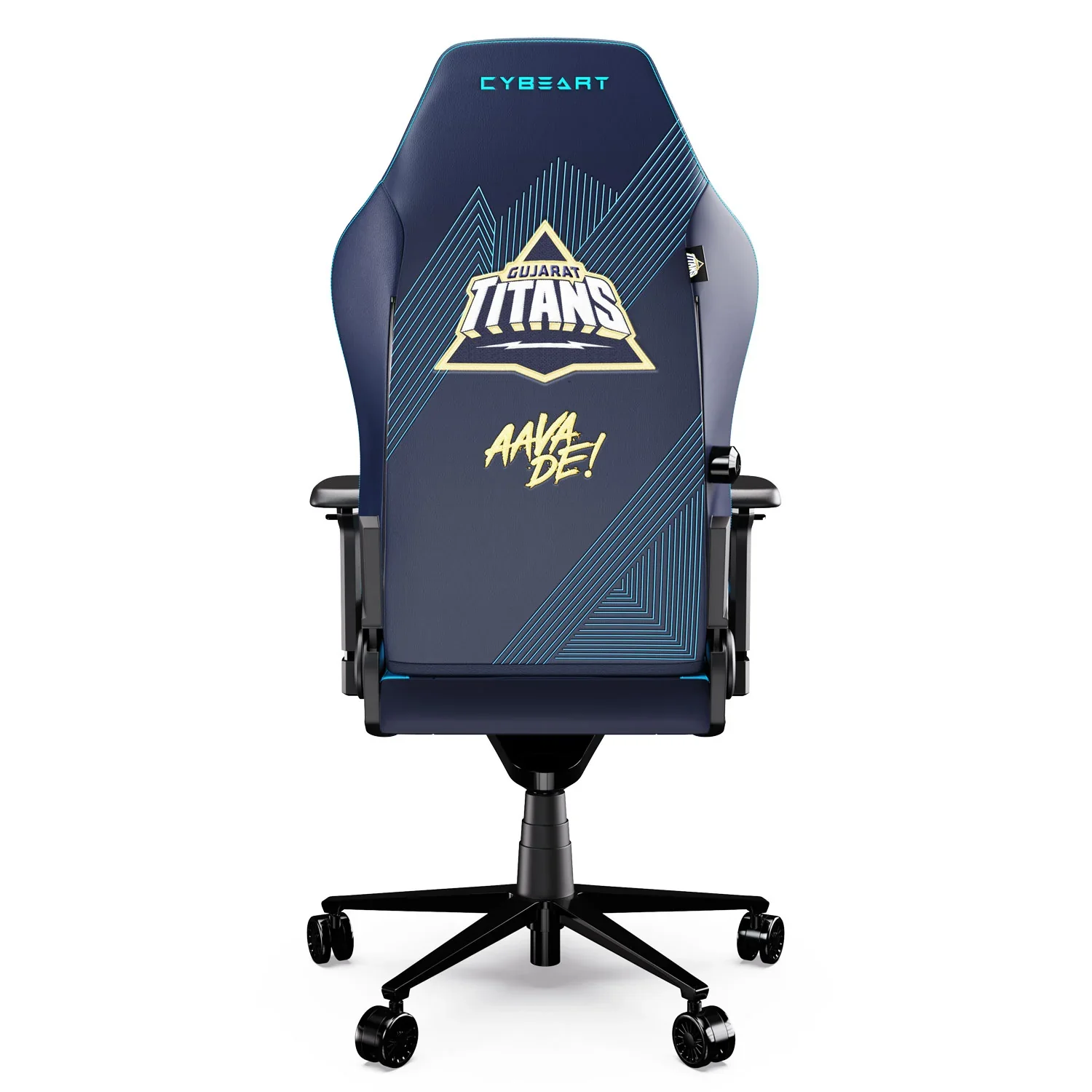 CYBEART Gujarat Titans Gaming Office Chair 4D Armrest Inbuilt Lumbar Support Supreme PU Leather, Ergonomic, Recline & Tilt - Image 2