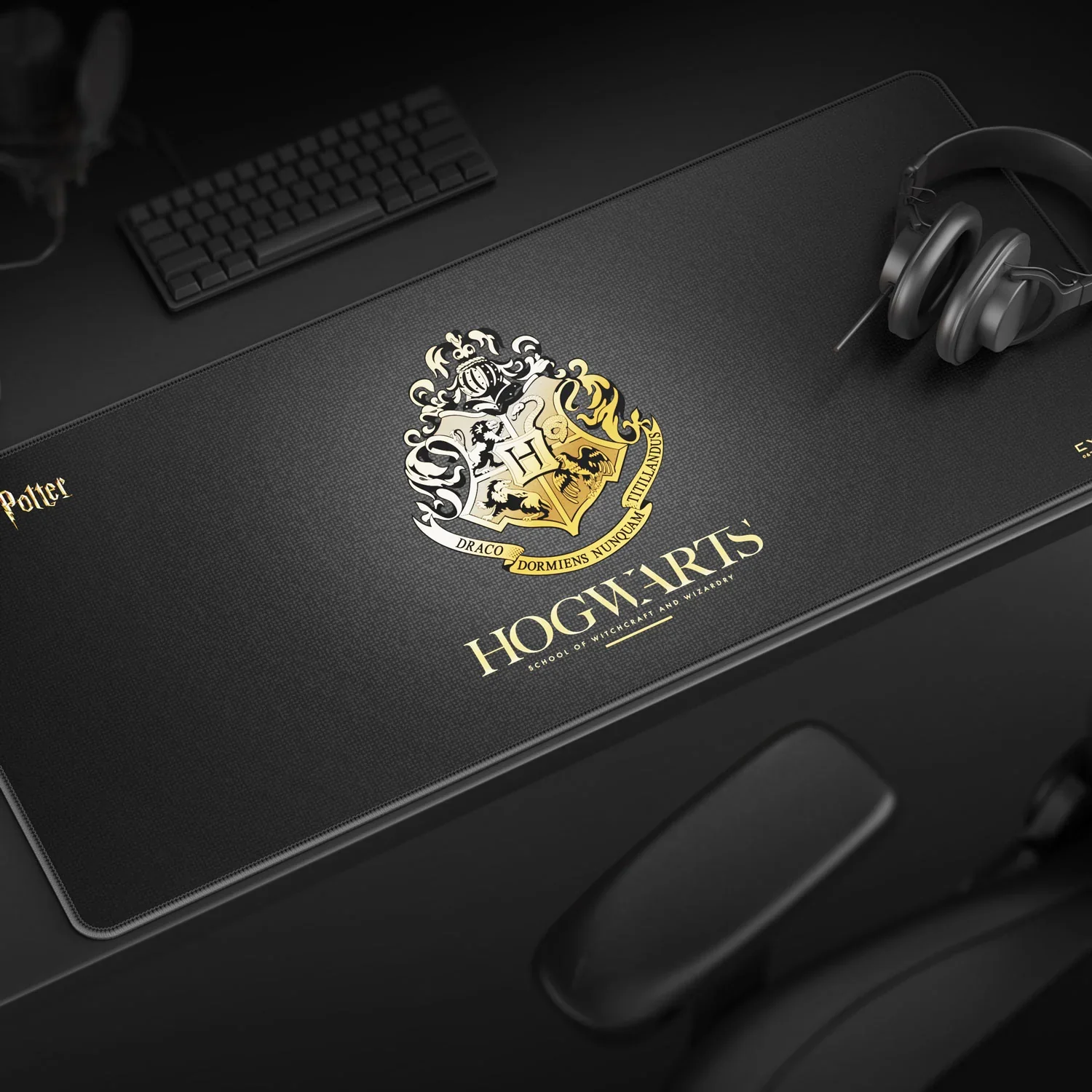 Cybeart Hogwarts Gaming Desk Mat (XXL - 900x400x4mm) Waterproof, Never Slip Base, Stitched Edges, Esports Grade - Image 2