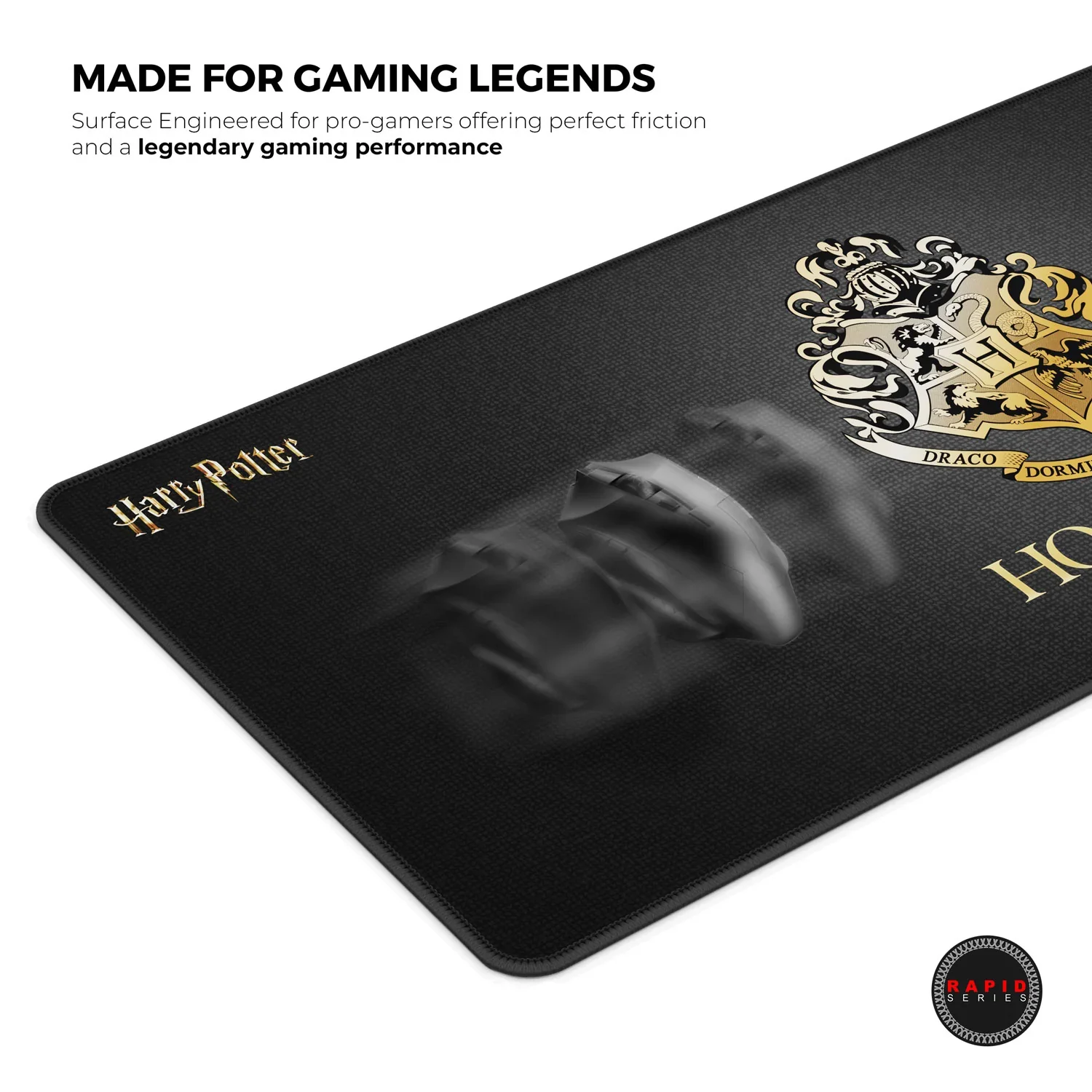 Cybeart Hogwarts Gaming Desk Mat (XXL - 900x400x4mm) Waterproof, Never Slip Base, Stitched Edges, Esports Grade - Image 5