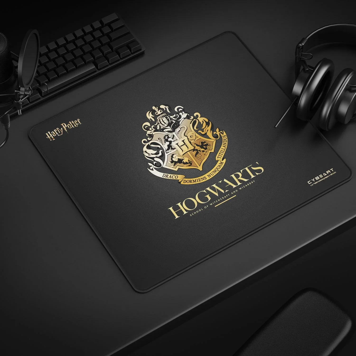 Cybeart Hogwarts Gaming Mouse Pad (Large - 450x400x4mm) Waterproof, Never Slip Base, Stitched Edges, Esports Grade - Image 2