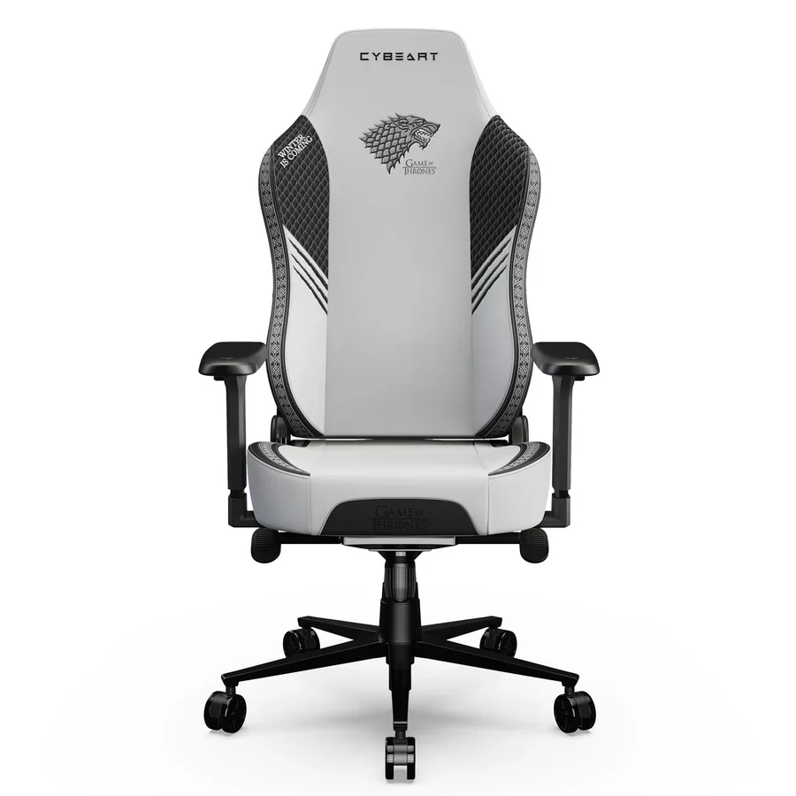 CYBEART House Stark Gaming Office Chair - Game of Thrones 4D Armrest Inbuilt Lumbar Support Supreme PU Leather, Ergonomic, Recline & Tilt
